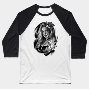 Chicano Girl Baseball T-Shirt